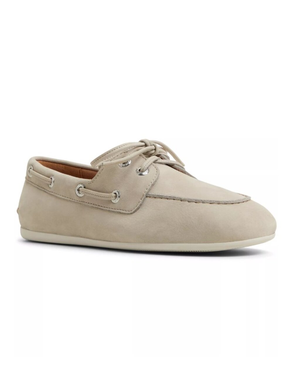 Sperry Top-Sider Slim Leather Boat Shoes Light Grey Women’s Size 8 M NWT